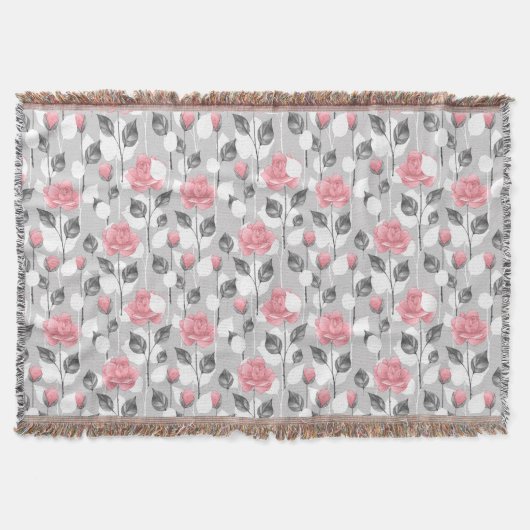 Couverture Gray and pink. Floral (Devant)