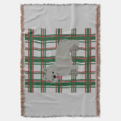 Couverture Gray French Bulldog, Christmas Plaid (devant Vertical)