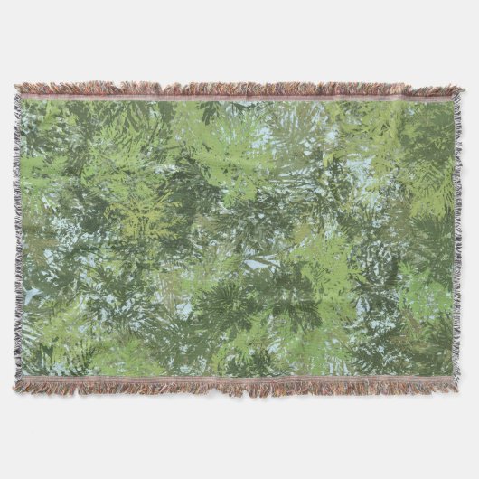 Couverture Green Leaf Trees With Blue Sky Peaking Through Art (Devant)