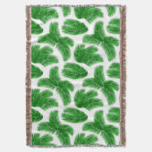 Couverture Green Tropical Palm Fronds on White (devant Vertical)