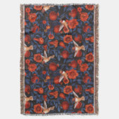 Couverture Grenade et colibris/feuilles bleus sur noir (devant Vertical)