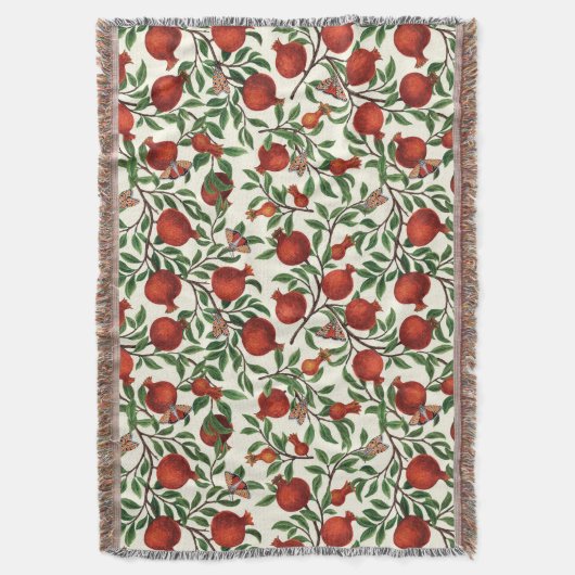 Couverture Grenades et papillons Bella sur blanc (devant Vertical)