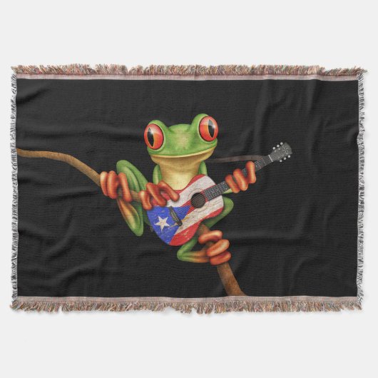 Couverture Grenouille d'arbre jouant le noir de guitare de (Devant)