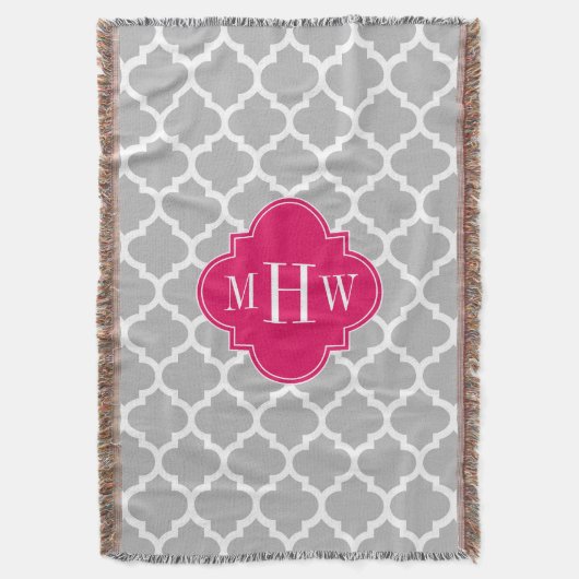 Couverture Grey Whats Marocain #5 Framboise 3 Monogramme init (devant Vertical)