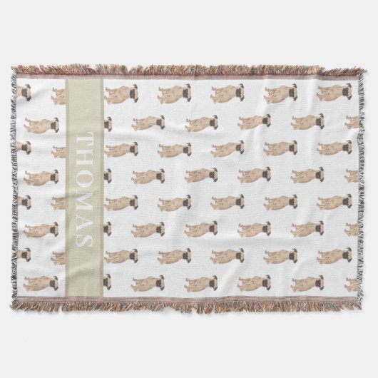 Couverture Griffon de Bruxelles personnalisé (Devant)