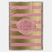 Couverture Grilles d'or monogramme et Motif géométrique rose (devant Vertical)