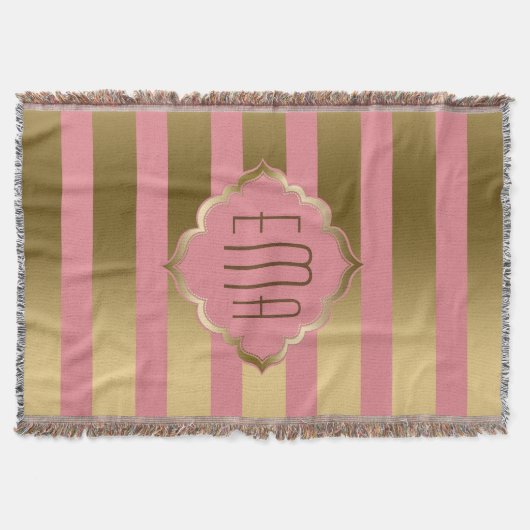Couverture Grilles d'or monogramme et Motif géométrique rose (Devant)
