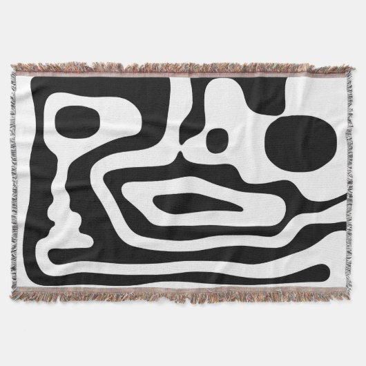 Couverture Grip Vise : Noir et Blanc Abstrait (Devant)