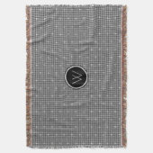 Couverture Gris avec Houndstooth Accentuation Argent Lance Bl (devant Vertical)