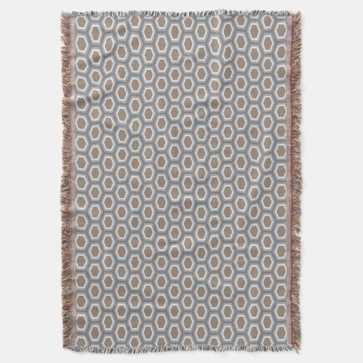 Couverture Gris de brun de motif d'hexagone de tortue (devant Vertical)