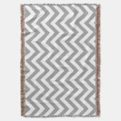 Couverture Gris foncé Blanc Grand Motif Chevron ZigZag (devant Vertical)
