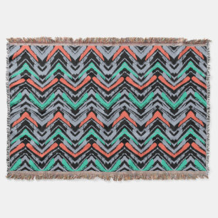 Couverture Gris, Teal, et motif tiré par la main de corail d