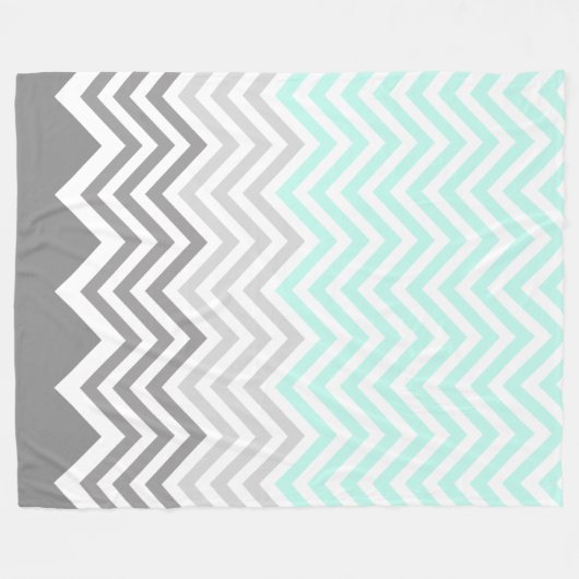 couverture gris turquoise chevron (Devant (Horizontal))