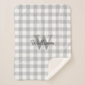 Couverture grise de motif de plaid (Devant)