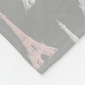 Couverture grise d'ouatine de rose de Tour Eiffel (Coin)