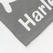 Couverture grise personnalisée pour chiens plus éc (Coin)