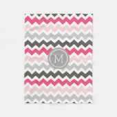 Couverture grise rose de monogramme de motif de (Devant)