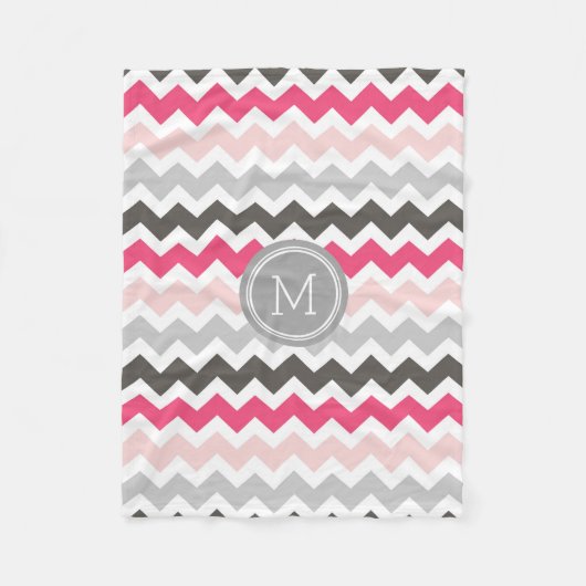 Couverture grise rose de monogramme de motif de (Devant)