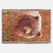 Couverture Grizzly Bear Cub dans Fireweed Peinture Art de la (Devant)