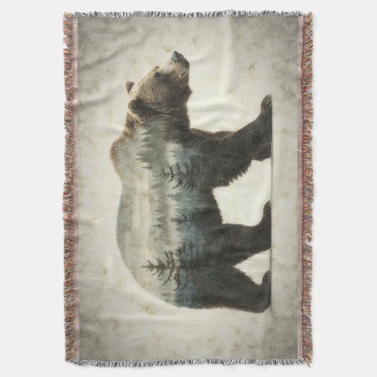 Couverture Grizzly Oear Wilderness Art (devant Vertical)