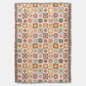 Couverture Groovy Retro Floral Checked (devant Vertical)
