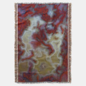 Couverture Gros plan sur une dalle d'agate mousse rouge (devant Vertical)