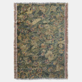 Couverture Grosse Feuille Verdure & Animaux Tapisserie Renais (devant Vertical)