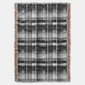 Couverture Grund Black Blanc Flannel Plaid Tartan Design (devant Vertical)