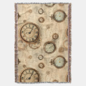 Couverture Grunge Rustic Steampunk Horloge (6) (devant Vertical)