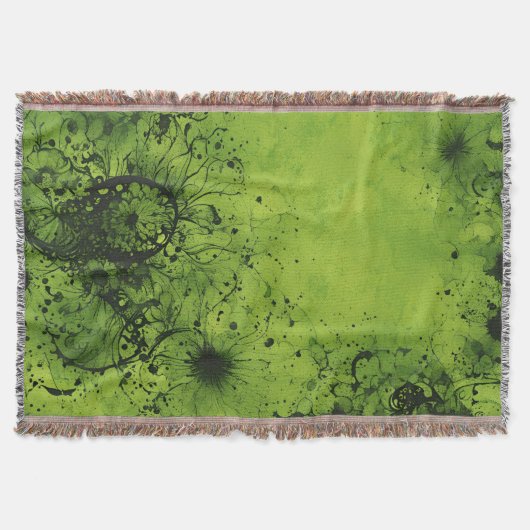 Couverture Grunge vert citron avec accents noirs (Devant)