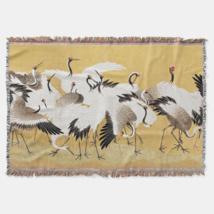 Couverture Grupe de grues japonais Vintage Oiseau Riche Class