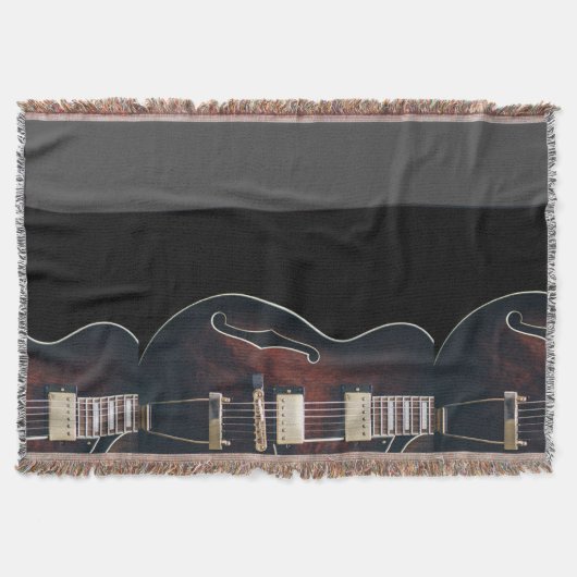 Couverture Guitare électrique sur fond noir (Devant)