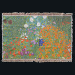 Couverture Gustav Klimt Fleur Jardin Cottage Nature<br><div class="desc">Un beau tableau de jardin - c'est un tableau classique de Gustav Klimt,  appelé Cottage Garden,  ou Bauergarten,  1907,  qui est un gros plan d'un jardin fleuri,  un tableau floral coloré.</div>