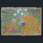 Couverture Gustav Klimt Fleur Jardin Cottage Nature<br><div class="desc">Un beau tableau de jardin - c'est un tableau classique de Gustav Klimt,  appelé Cottage Garden,  ou Bauergarten,  1907,  qui est un gros plan d'un jardin fleuri,  un tableau floral coloré.</div>