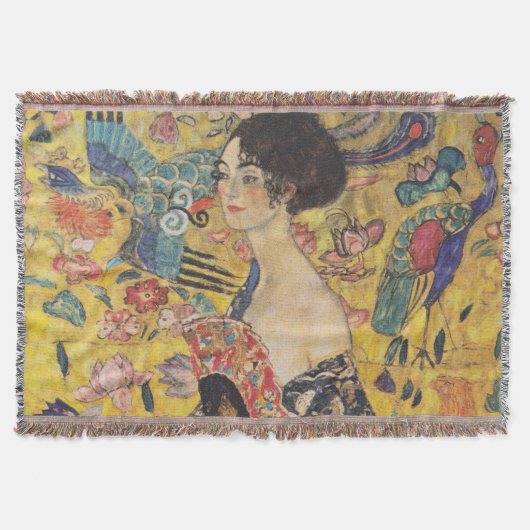 Couverture Gustav Klimt-Lady avec ventilateur | (Devant)