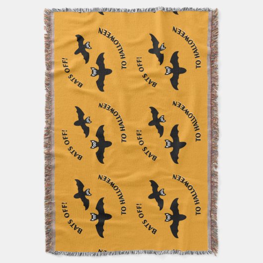Couverture Halloween Bats Orange (devant Vertical)