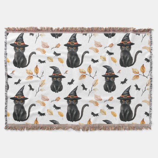 Couverture Halloween Chat noir Motif - Chat de cuisine (Devant)
