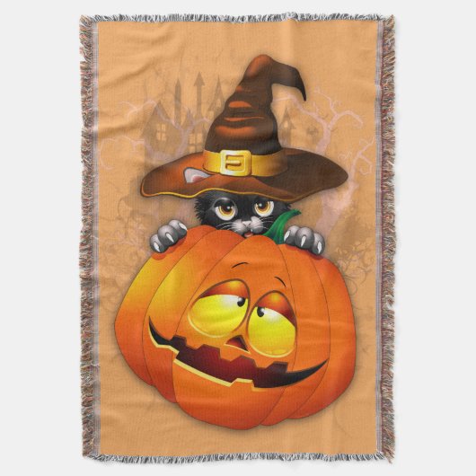 Couverture Halloween Cute Kitty Witch et ami Citrouille (devant Vertical)