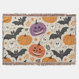 Couverture Halloween et motif d'automne