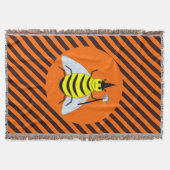 Couverture Halloween Magic Bee Witch Orange et Black Stripes (Devant)