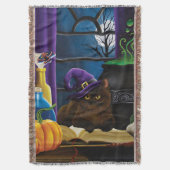 Couverture Halloween sorcière chat violet magie (devant Vertical)