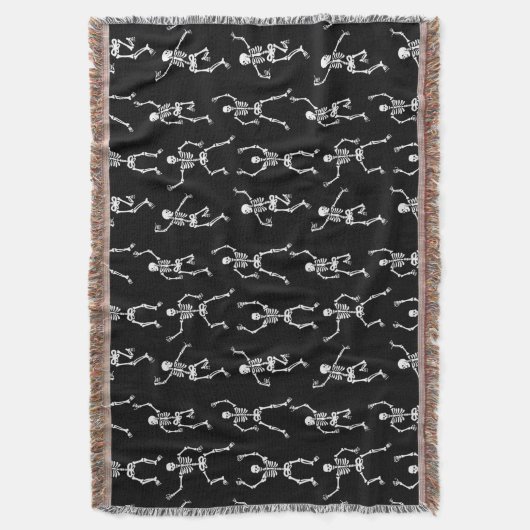 Couverture Halloween Squelette Blanche (devant Vertical)