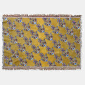 Couverture Hamsa Coeurs Fleurs Opal Art sur Or (Devant)