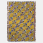 Couverture Hamsa Cœurs Fleurs Opale Art sur Or (devant Vertical)