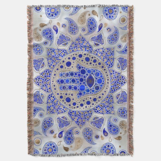 Couverture Hamsa Main - Main de Fatima sur Mère de Perle (devant Vertical)