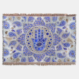 Couverture Hamsa Main - Main de Fatima sur Mère de Perle