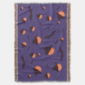 Couverture Happy Halloween Citrouille & chauves-souris lancer (devant Vertical)