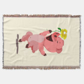 Couverture Happy Piglet Throw Blanket (Devant)