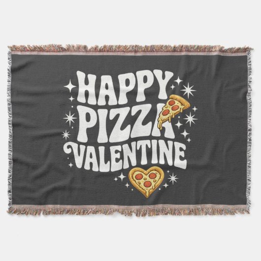 Couverture Happy Pizza Valentine Funny Pizza Love Design (Devant)