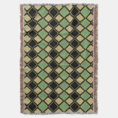 Couverture Harlequin Pattern in Gold, Green, and Black  (devant Vertical)